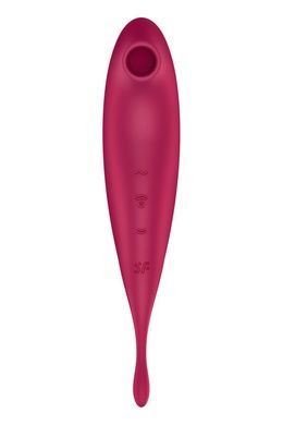 Вибратор с вакуумом Satisfyer Twirling Pro+ dark red SO6715 фото
