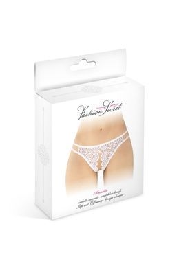 Ажурные женские трусики с доступом Fashion Secret Аннет One Size белые