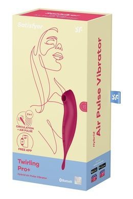 Вибратор с вакуумом Satisfyer Twirling Pro+ dark red SO6715 фото