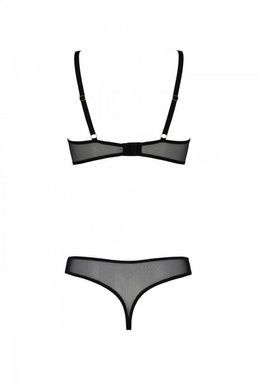 Еротичне боді Passion MARINA BODY, XXL/XXXL, black, з відкритими чашками