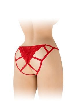 Сексуальні мереживні жіночі трусики з доступом Fashion Secret Zoe One Size червоні