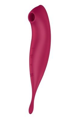 Вибратор с вакуумом Satisfyer Twirling Pro+ dark red SO6715 фото