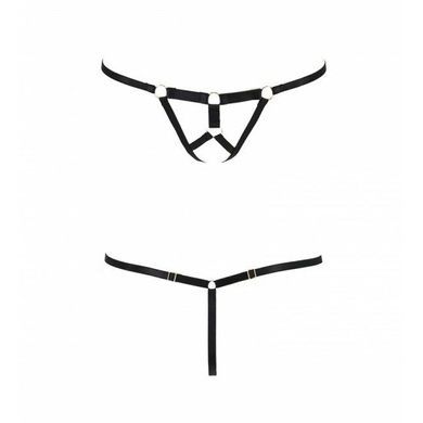 Трусики стринги из стреп Passion Exclusive ARMANDA THONG XXL/XXXL, black