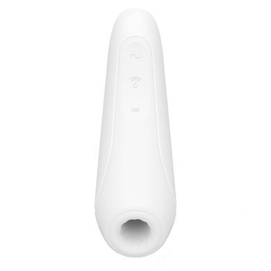 Кліторальний вакуумно-хвильовий смарт-стимулятор з вібрацією Satisfyer Curvy 1+ білий SO3781 фото
