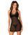 Пеньюар Obsessive Medilla chemise & thong M/L чорний