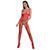 Бодистокинг Passion ECO BS004 red открытый доступ, имитация подвязок, цветочный декор