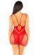 Сексуальное мини-платье сетка с кружевом и двойными бретелями Leg Avenue One Size красная