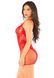 Сексуальное мини-платье сетка с кружевом и двойными бретелями Leg Avenue One Size красная