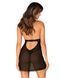 Пеньюар Obsessive Medilla chemise & thong M/L чорний