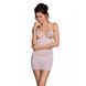 Пеньюар з вирізами на грудях, стрінги Passion LOVELIA CHEMISE XXL/XXXL, white