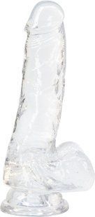 Прозорий фалоімітатор на присосці ADDICTION Clear Dildo with Balls 7 SO5581 фото