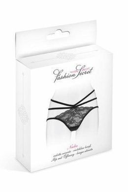 Мереживні еротичні трусики з відкритою попкою Fashion Secret Надія One Size чорні