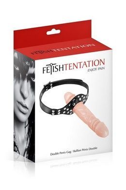 Кляп с двойным фаллоимитатором Fetish Tentation Flesh SO5989 фото