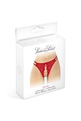 Ажурные женские трусики с доступом Fashion Secret Аннет One Size красные