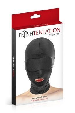 Капюшон для БДСМ з відкритим ротом Fetish Tentation SO3756 фото