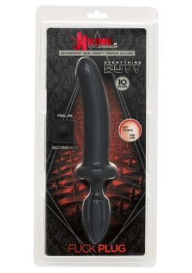 Анальный плаг с делдо Doc Johnson Kink Dual Density SECONDSKYN Fuck Plug Black SO4020 фото