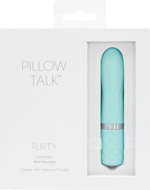 Вибратор PILLOW TALK Flirty Teal с кристаллом Сваровски SO2726 фото