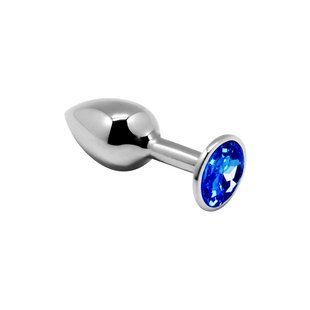 Анальна пробка Alive Mini Metal Butt Plug Blue S SO5998 фото