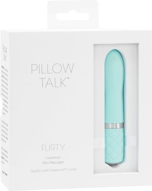 Вибратор PILLOW TALK Flirty Teal с кристаллом Сваровски SO2726 фото