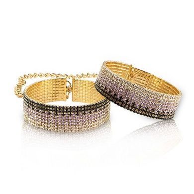 Лакшери наручники-браслеты с кристаллами Rianne S: Diamond Cuffs, подарочная упаковка