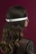Маска на очі з заклепками біла Feral Feelings натуральна шкіра SO3417 фото 3