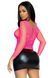 Сітчастий топ Leg Avenue Long Sleeves T-Shirts Neon Pink, One Size