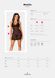 Пеньюар Obsessive Medilla chemise & thong XL/2XL чорний