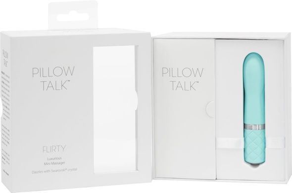 Вибратор PILLOW TALK Flirty Teal с кристаллом Сваровски SO2726 фото