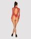Сітчастий бодістокінг із довгим рукавом Obsessive B126 teddy red S/M/L, червоний
