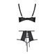Комплект білизни Passion TASMINA SET L/XL black, ліф, високі трусики з корсетом ззаду