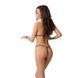 Комплект белья Passion MELISSA BIKINI L/XL, black, лиф со шнуровкой и трусики стринги