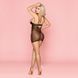 Эротическая сорочка с открытой грудью One Size Black