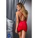 Пеньюар приталений з відкритою спиною Passion LENA CHEMISE 4XL/5XL, red, трусики