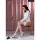 Чулки Passion ST119 1/2 white, ажурная силиконовая резинка с цветочным декором и люрексовой нитью