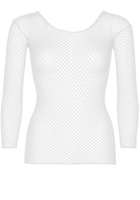 Сітчастий топ Leg Avenue Long Sleeves T-Shirts White, One Size