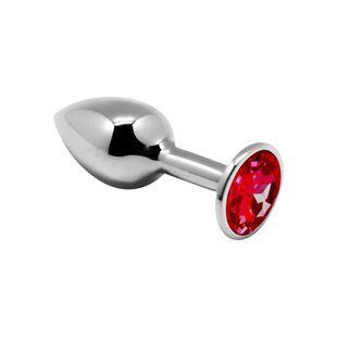 Анальна пробка Alive Mini Metal Butt Plug Red M SO5999 фото