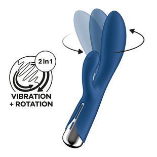 Вібратор кролик Satisfyer Spinning Rabbit 1 синій SX0562 фото