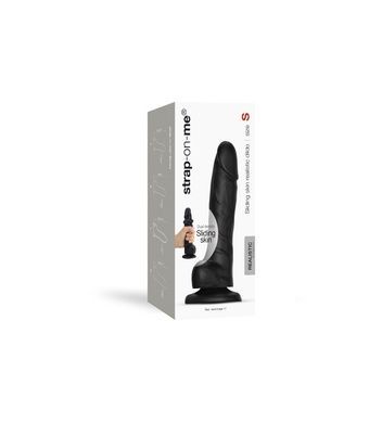 Фаллоимитатор Strap-On-Me Sliding Skin Realistic Dildo Black S SO6252 фото