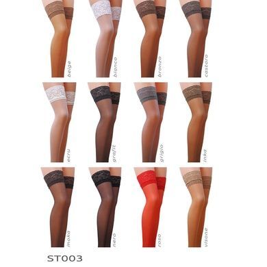Панчохи Passion ST003 1/2 beige, класичні, на ажурній силіконовій резинці