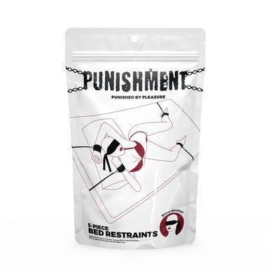 Растяжка на кровать Punishment - 5-Piece Bed Restraint Kit - Black SX2229 фото