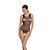 Бодістокінг з доступом Passion BS086 black, вертикальна сітка, виріз на спинці One size
