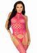 Кружевной бодистокинг с открытым доступом Leg Avenue High neck lace bodystocking One size Raspberry