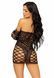 Бодістокінг Leg Avenue 2 PC Tube dress and gloves OS Black
