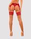 Чулки под пояс с широким кружевом Obsessive Lacelove stockings XS/S