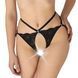 Сексуальные трусики с доступом и атласной лентой Art of Sex Lulu XS-M черные