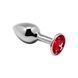 Анальна пробка Alive Mini Metal Butt Plug Red M SO5999 фото 1