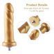 Золотий фалоімітатор Hismith 6.8&Prime; Golden Silicone Dildo SO6202 фото 2