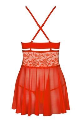 Беби-долл Obsessive 838-BAB-3 babydoll & thong red L/XL