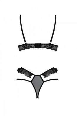 Эротический комплект Passion DOLLY SET, L/XL, black, с открытыми чашками