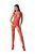 Бодистокинг с плетением на груди Passion BS099 One Size, red, открытый доступ, имитация подвязок